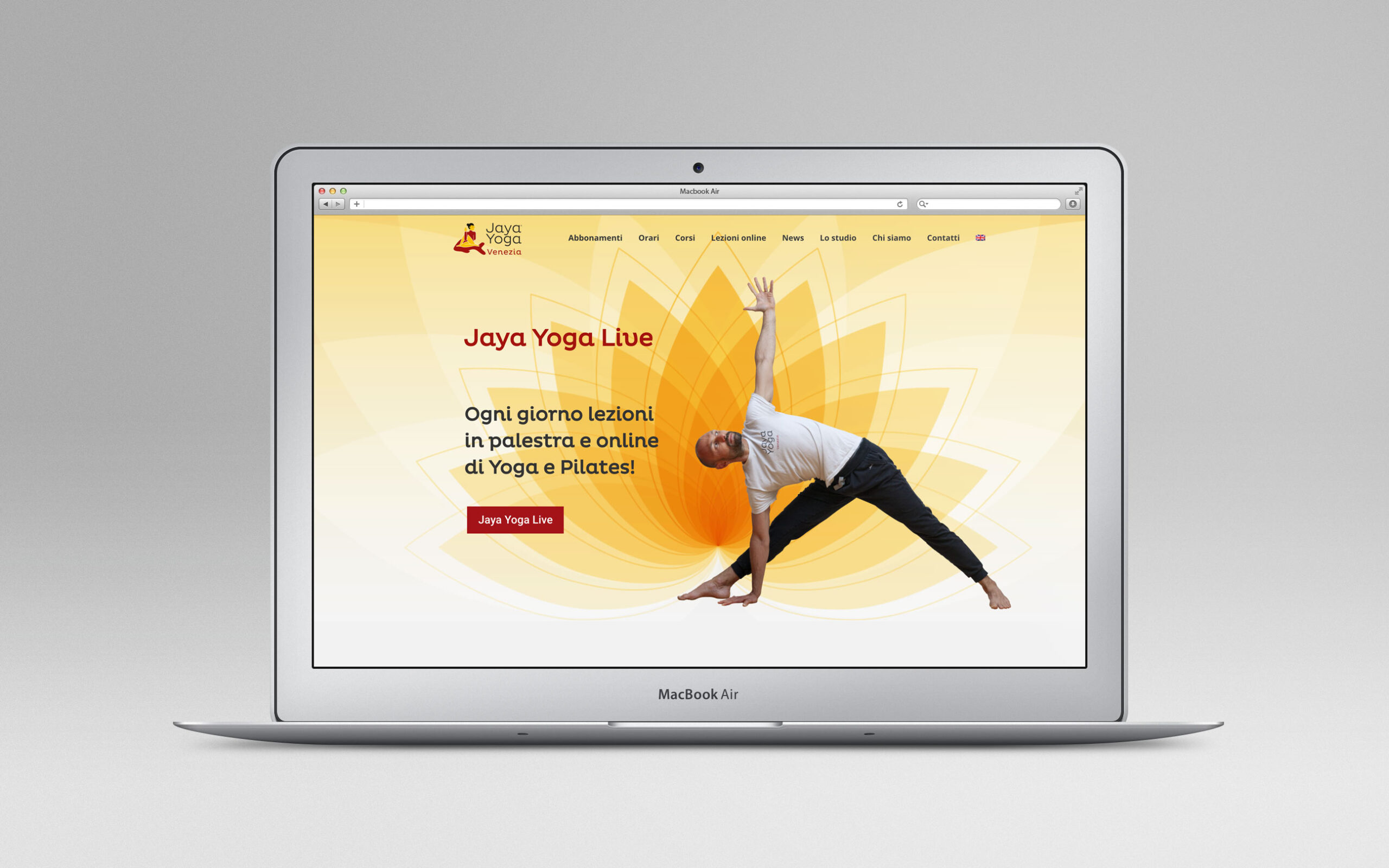 Sito web Jaya Yoga Venezia con area riservata