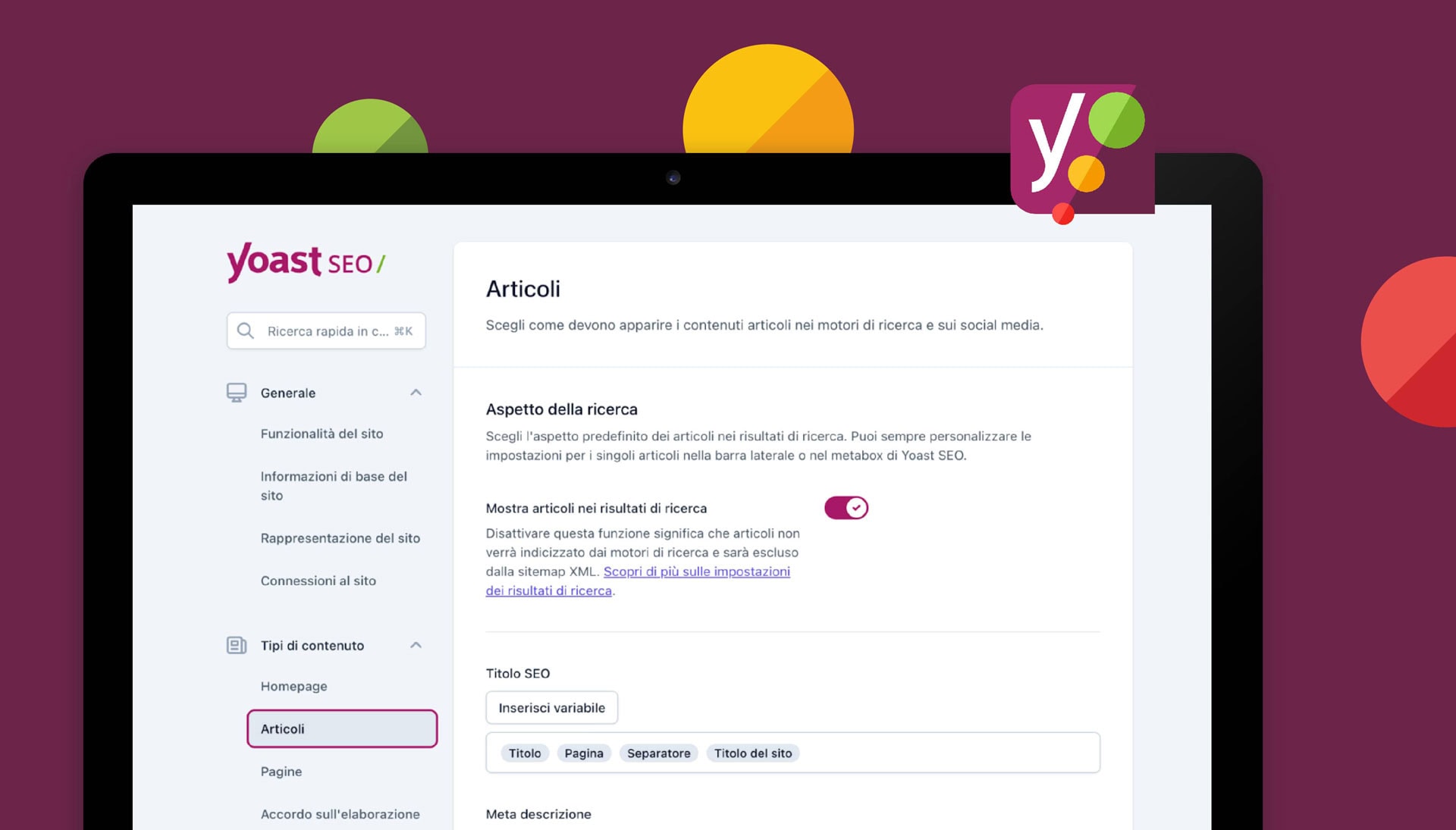 Tipi di contenuto - Yoast SEO 